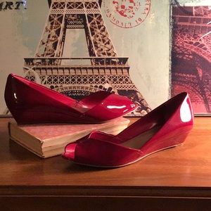Jessica Simpson Red Patent Leather Peep-toe Shoes